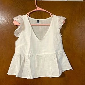 White SHEIN Blouse M